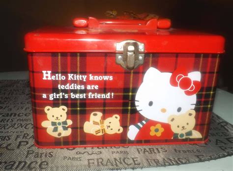 red metal hello.kitty box 1976 1994 sanrio 22525 hamburg germany|Hello Kitty Lunch Box Metal for sale .